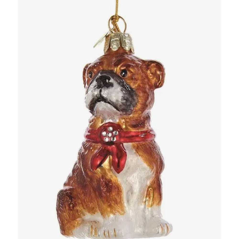Dog ornament  Glass christmas tree bulldog Ornament noble gems kurt s adler‎